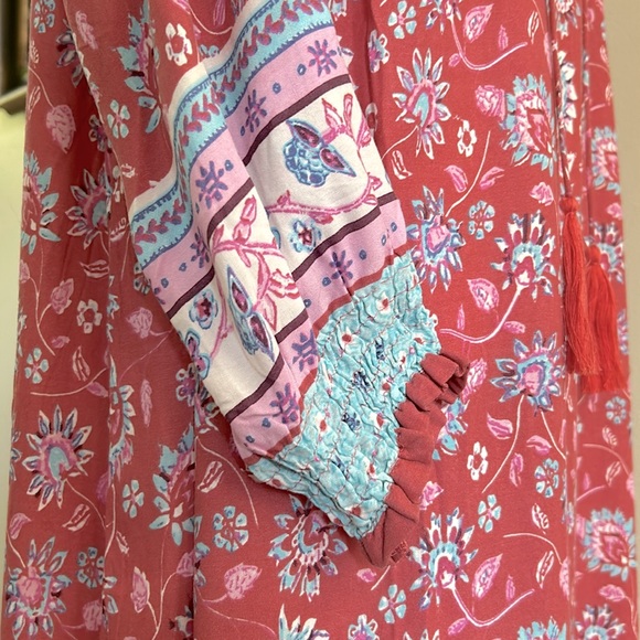 Natural Life Maxi Dress. Lovely colors and pattern. Rayon. NWOT. Size S - Picture 4 of 10